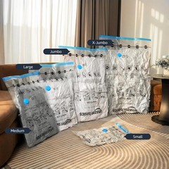 Vacuum Storage Bags, Compression Space Saving for Clothes and Linens, Reusable