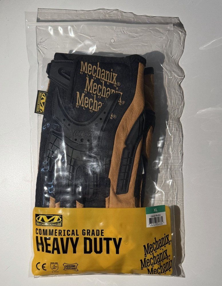 NEW Mechanix Wear Commercial Grade Heavy Duty Leather Work Gloves XL CG40-75-011