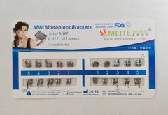 10 Sets Dental Ortho Metal Brackets MIM Monoblock Mini Roth/MBT 022 345 Hooks