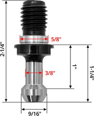 10Pcs CAT40 45°Pull Stud Retention Knob for HAAS CAT 40 CNC Tool Holder Replace#
