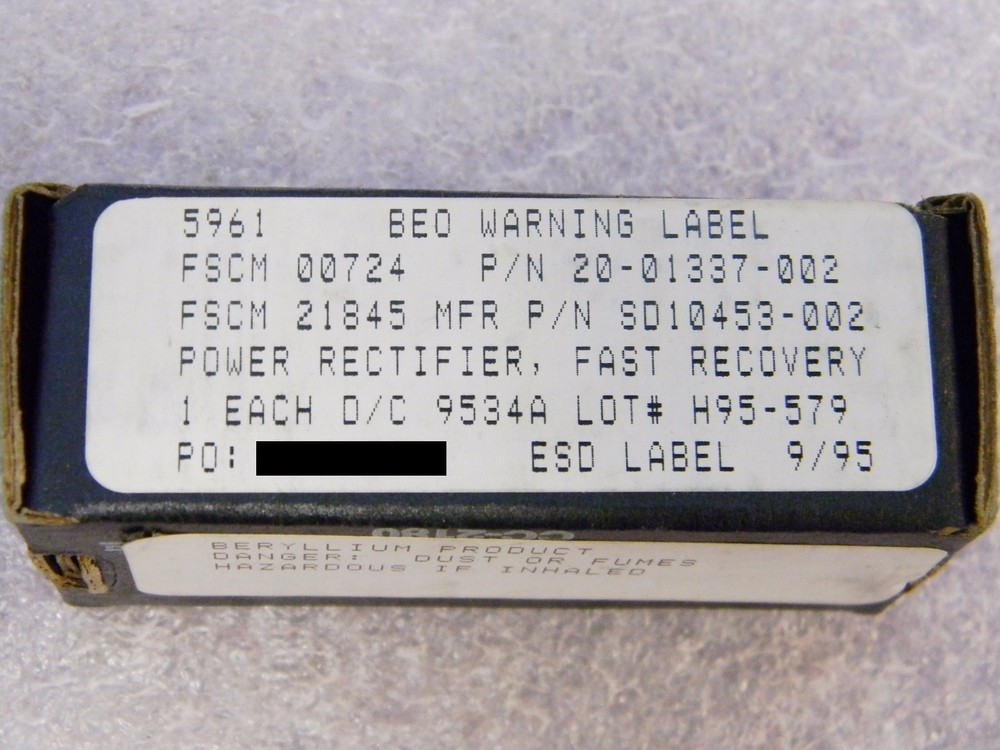 2 NEW Solitron Devices SD10453-002 Fast Recovery Power Rectifier 20-01337-002