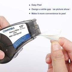 For Brady BMP21-PLUS M21-750-595-WT M21-750-499 M21-750-427 Label Cartridge 3/4″