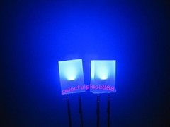 100pcs, 2x5x7mm Blue Diffused LED Rectangle Rectangular Leds New