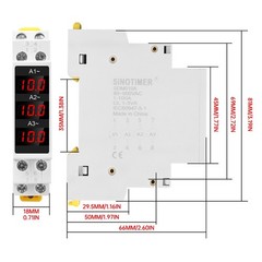 AC 80-500V 100A DIN Rail Ammeter Voltmeter Digital Display Voltage Current Meter