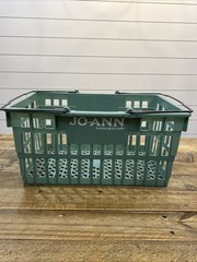 Joann Fabrics And Crafts Store Shopping Basket Mint Green Hand Carry 1990’s