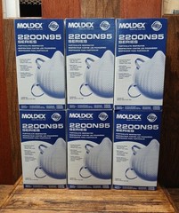Lot Of 6 20 Count Moldex 2200N95 Particulate Respirator Mask M/L 120 Total Masks