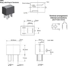 G8HL-H71 (Set of 2), 39794-SDA-A03 39794-SDA-A05 12VDC Auto Number of Items: 2