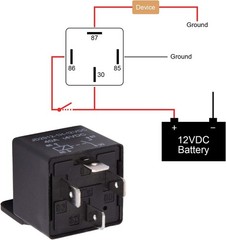 Compact 4-Pin SPST Relay 12V 40A – Ideal for Your Vehicle, 2 Relays Included