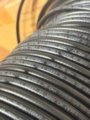 1000ft RG6 Quad Shield Coaxial Cable 75 Ohm Solid Copper 18AWG Black DES Bulk Sp