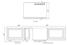 Sentinel SMW1000E 1 cu. ft. 1000 Watt Commercial Microwave Oven W/ Touch Pad