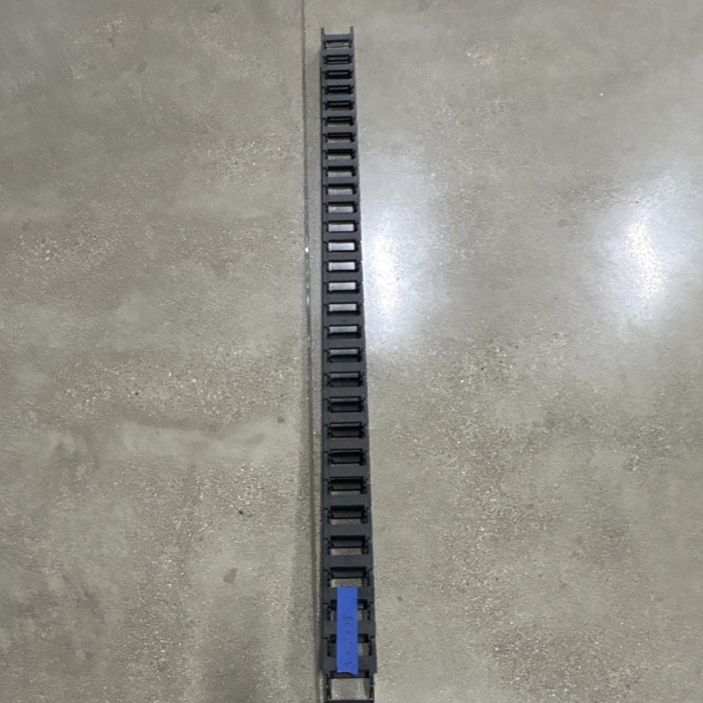 Black Plastic Cable Track 3 in x 2 in x 72 in Segmented Carrier