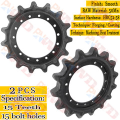 2x Drive Sprocket for Bobcat T450 T550 T590 T595 Gehl Skid Steer Loader RT165