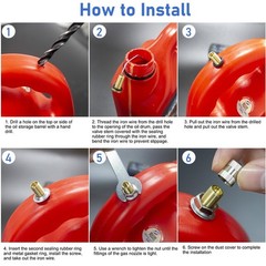 Gas Can Vent Caps | 6 Pack Fuel Gas Tank Vent Caps | Metal Gas Can Replacemen…