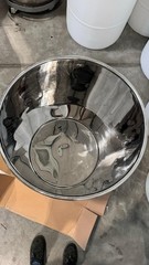 55 Gallon Stainless Steel Drum Sanitary Seamless Open Top with Lid and Handles