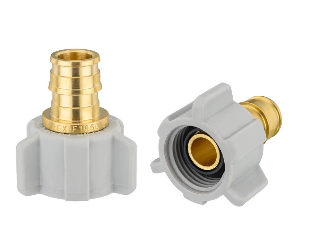 EFIELD 2 PCS Pex-A Expansion Brass Fittings 1/2″ Female Swivel Adapters, No Lead