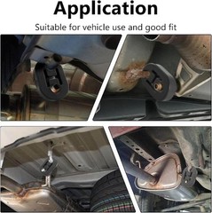 Universal Fit Exhaust Rubber Hanger Mount with 2 Holes, 0.47 Color: black-2PCS