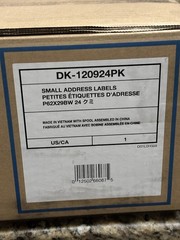 24 Count Brother DK-1209 Continuous Paper Label Roll White 28.9mm x 62mm NEW