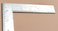 Brown & Sharpe Mfg. Co. No. 547 6 x 5 Inch Thin Steel Square. Made in the USA.