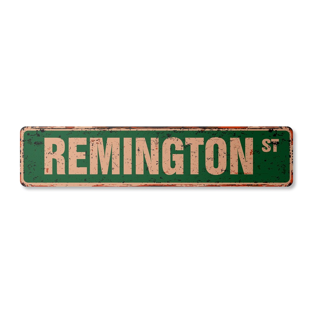 REMINGTON Vintage Street Sign Childrens Name Room| Indoor/Outdoor