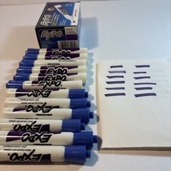Lot of Vintage 2000 Expo Dry Erase Sanford Marker Purple 83000 USA Smells