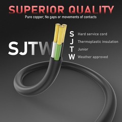 20/40ft 15Amp 12AWG Welder Extension Cord, 250 Volt Power Extension Welding Cord