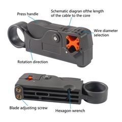 Coax Cable Crimper Kit Tool for RG6 RG59, Coaxial Compression Tool Kit with 1…