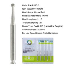 Wave Dental Burs Surgical Latch RA SURG 2 4 5 6 8 Round Carbide Burr Slow Speed