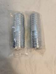 STZ Industries 1 in. Barb x 1 in. Dia. Barb Galvanized Steel Coupling Lot Of 2