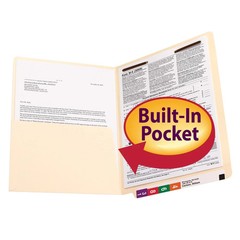 Smead 34100 0.75 in. Expansion End Tab Fastener Folders – Manila (50/Box) New