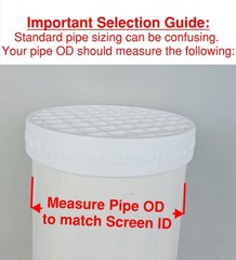 Copper PVC Pipe End Cap with Integral Screens for Socket Fit on End of Pipe