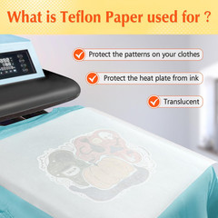 30 Pack PTFE Teflon Paper 16×11.7″ 20 Sheets and Teflon Paper 8.5×11″ 10 Sheets