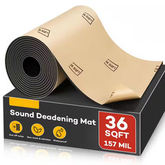 15.7 In. X 330.7 In. Black PE Sound Deadening Mat Sound Absorbing Panel, High De