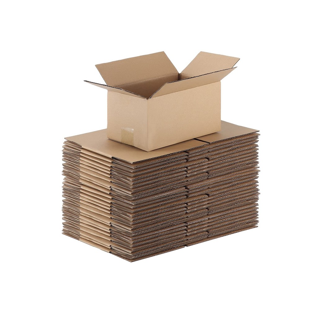 Corrugated Shipping Boxes 7x5x4 inch, Kraft Cardboard, 25-Pack | Packing Su