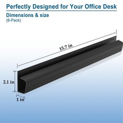 Cable Management J Channel Under Desk – Easy Installation, Black