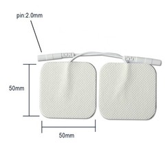 20-80 Pcs TENS Electrode Pads 2×2″ Snap-On Reusable Pads for EMS TENs US Seller