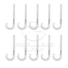 PEX Tubing J-Hook Hanger with Nails Isolates Pipe,Wire Plastic 10 Pack 1/2in-4in