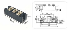 1pc Bidirectional SCR MTC160A MTC160-16 MTC200A1600V1800V2000V thyristor module