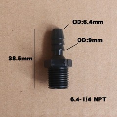 Plastic NPT Male Thread Reducer Connector Barb Hose Pipe Fitting Air Fuel Water