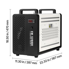 Uimoso Industrial Water Chiller5460 BTU/h Cooling System with Compressor 4.2 GPM