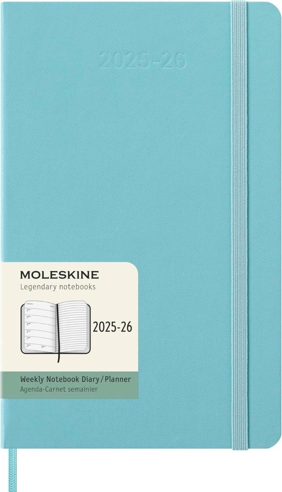 Classic 18 Month 2025-2026 Weekly Planner, Hard Cover, Large (5″ x 8.25″), Aq…