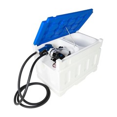 12V 10GPM DEF Portable Transfer Pump Kit with 48 Gallon Caddy Tank, Nozzle,Hose
