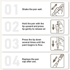 6 White & 6 Black Acrylic Paint Pens, Extra Fine Paint Markers – 0.7mm Extra
