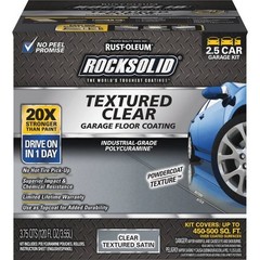 1Pc Rust-Oleum RockSolid Textured Topcoat Floor Coating Kit, Clear, 120 Oz.