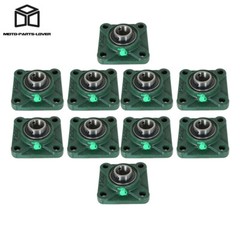 10 pcs UCF205-16 Pillow Block Flange Bearing 1″ Bore 4 Bolt Solid Base