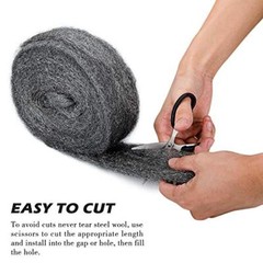 30Ft(10oz) Steel Wool Roll, Coarse Wire Fill Fabric DIY Kit, Hardware Cloth