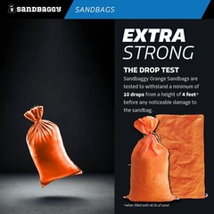 Sandbags – 10 Orange – Empty Sand Bags for Flood – Sandbag Bag Poly by Sandbaggy