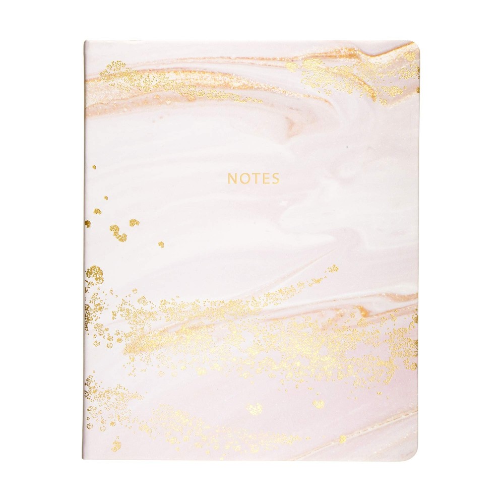 Eccolo 8×10 Pink Marble Hardcover Journal 256 Pages Lay Flat Design