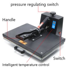 16×24 Inches Heat Press Machine 1800w Clamshell Sublimation Printer For T-shirt