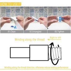 Plumbing Teflon Tape 1/2 Inch X 520 Inch White Waterproof Pipe Sealing