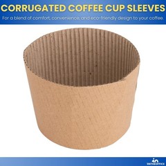 Coffee Cup Sleeves, Corrugated Coffee Sleeves for 10 oz, 12 oz & 16 oz Cups,